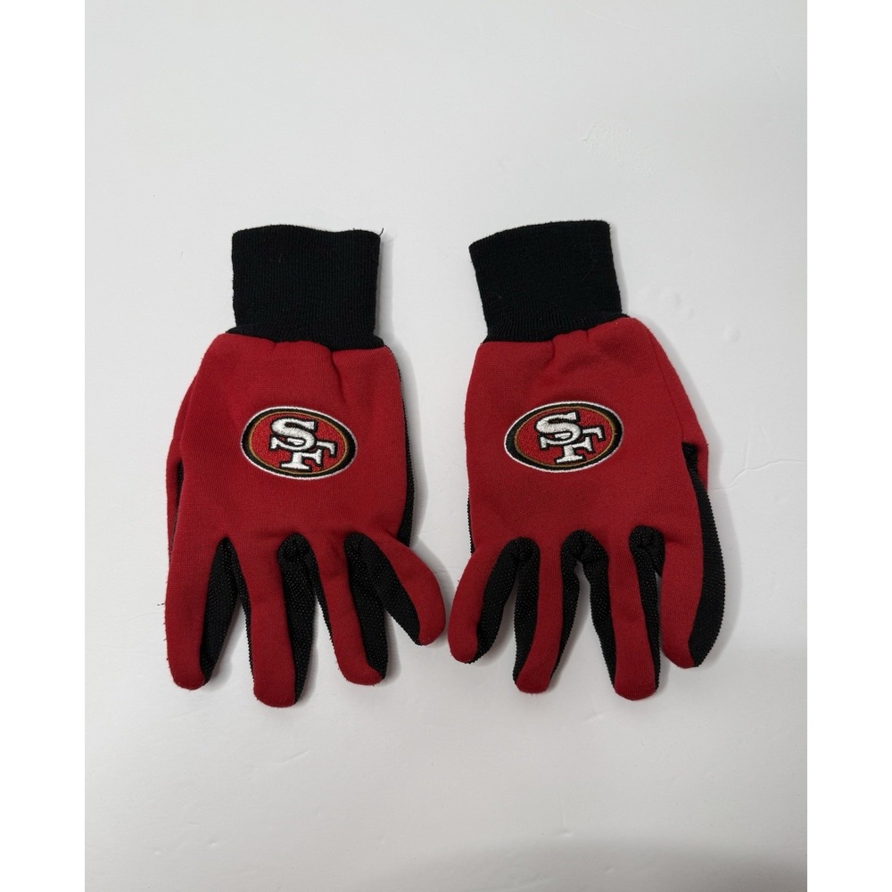 San Francisco‎ 49ers Gloves Receiver Grip SF Red Black Size M/L Football Gear